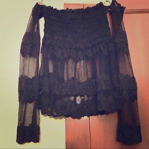 Romantic lace and ruffles.